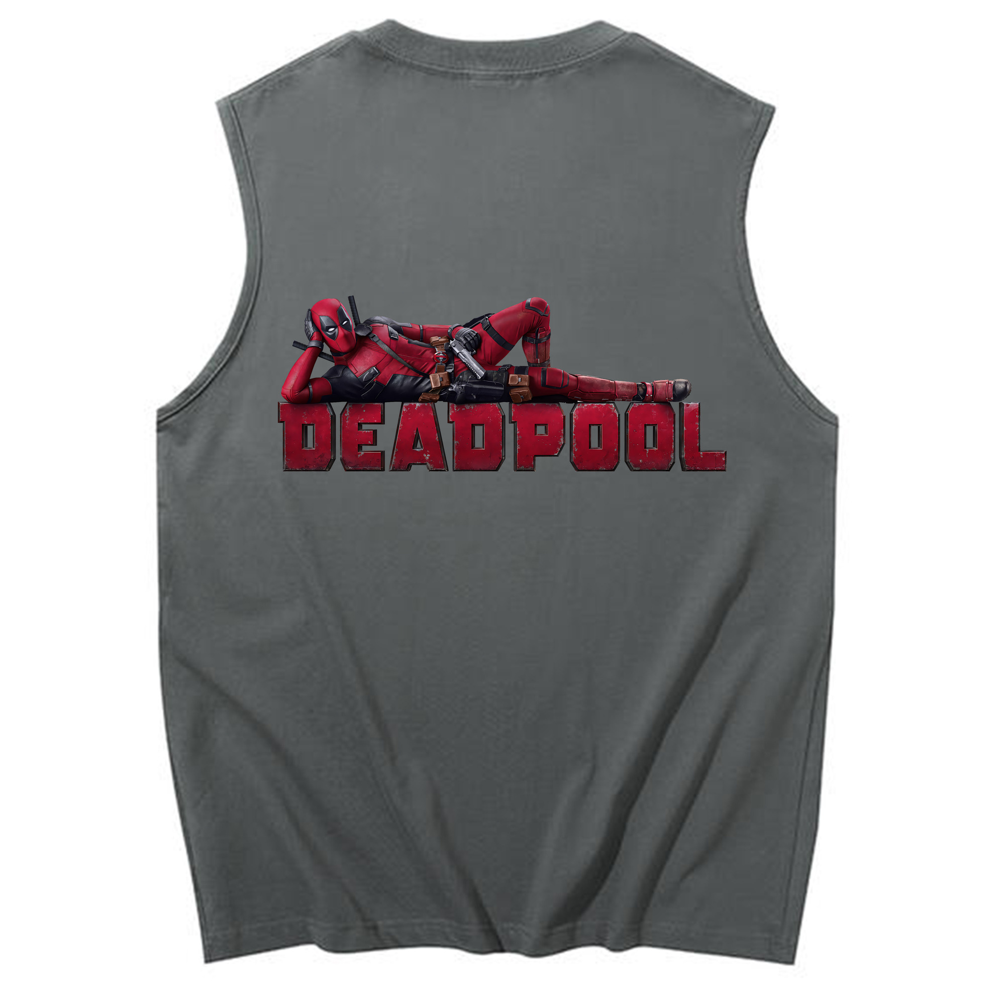 （画像用） Deadpool デッドプール コットン100％タンクトップ（背面プリント）